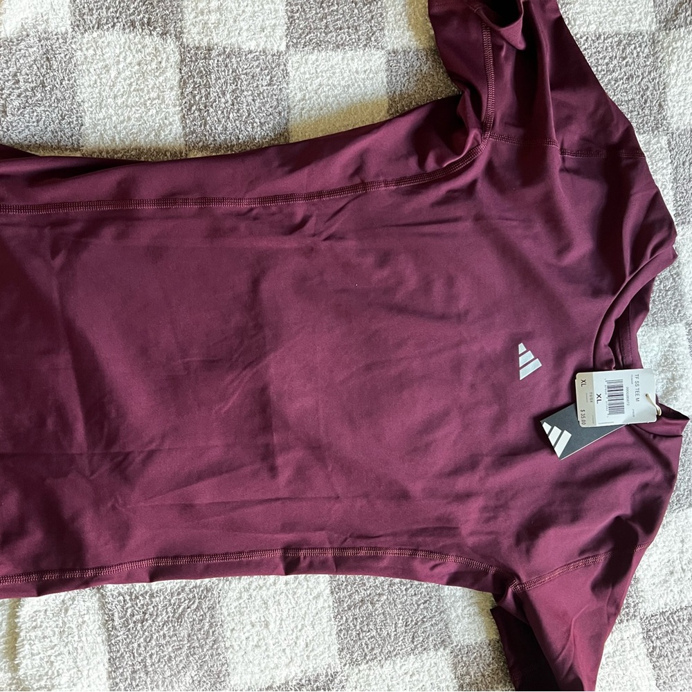Adidas Burgundy Performance Tee
